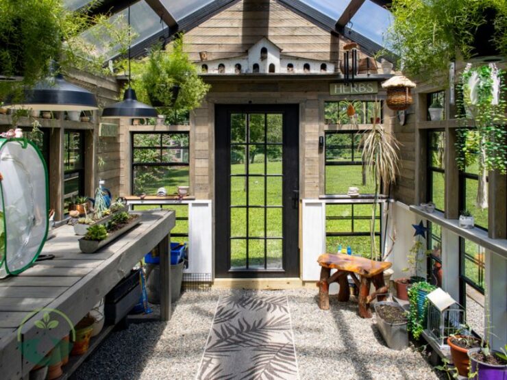 Greenhouse and Garden Shed Combination